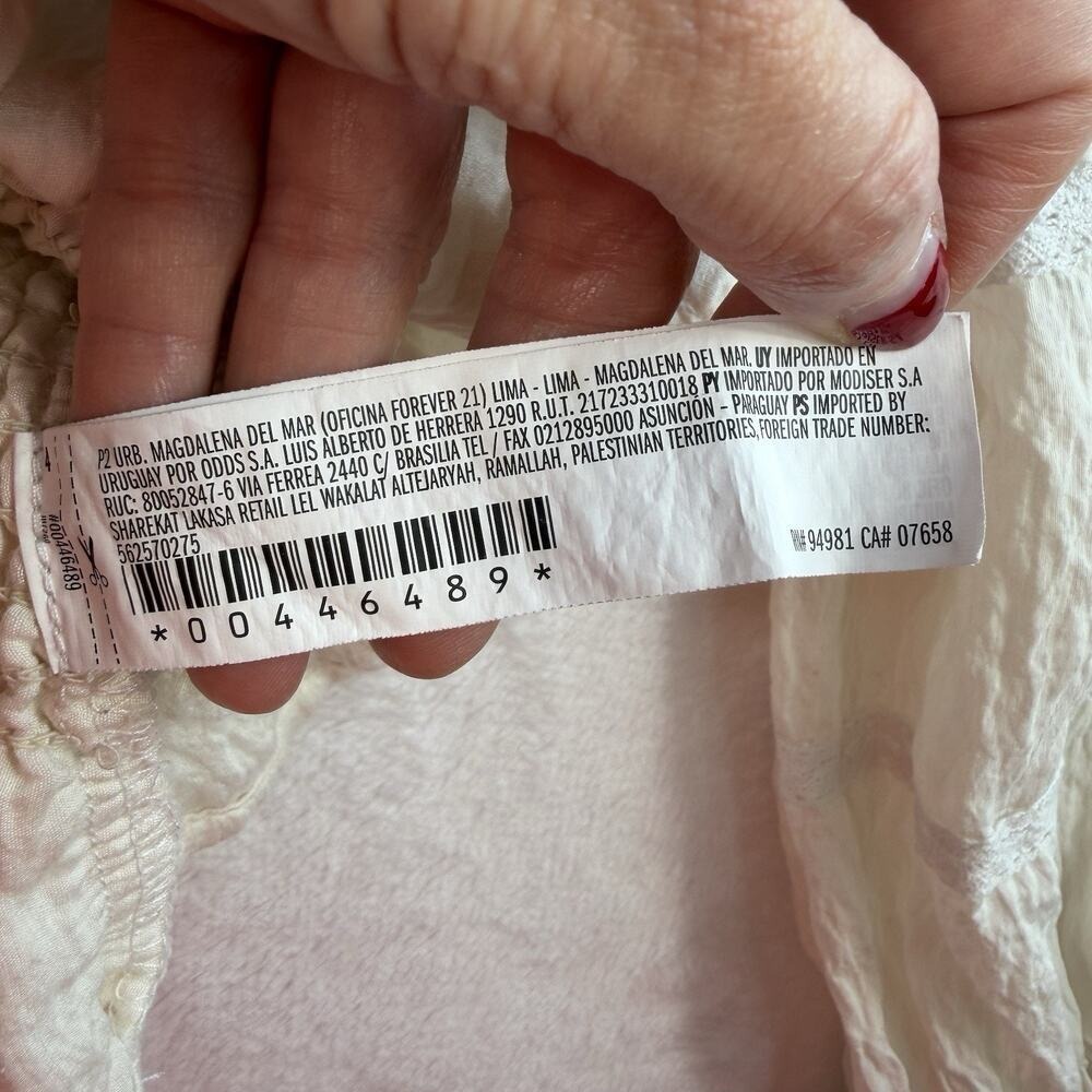 Milkmaid Sz S Top Cottagecore Coquette Babydoll Peasant Smocked Balloon Sleeve - Picture 8 of 12